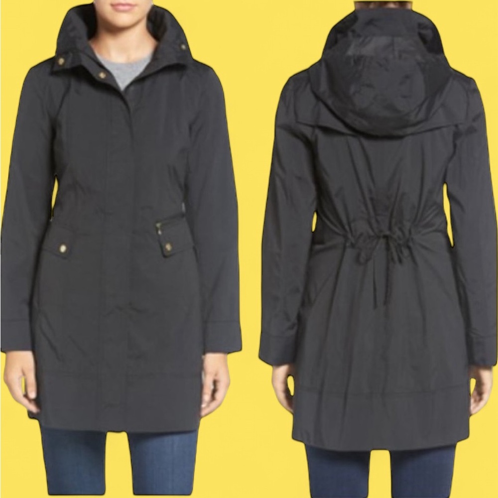 Cole Haan Signature Back Bow Packable Hooded Rain Coat XXL - NEW